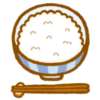 お茶碗に入った美味しそうなご飯のイラスト