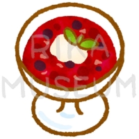 Red berry compote ドイツの伝統菓子であるローテグリュッツェのイラスト