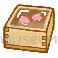 Rice wine 升に入った日本酒のイラスト