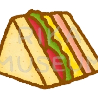 美味しそうなサンドウィッチのイラスト