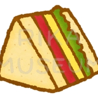 トマトとチーズのサンドウィッチのイラスト