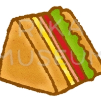 ハムと玉子のサンドウィッチのイラスト