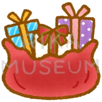 サンタクロースのプレゼントの袋のイラスト