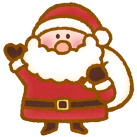 可愛いサンタクロースのイラスト