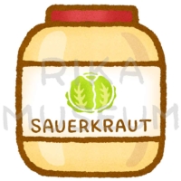 Sourcrout 瓶に入ったザウアークラウトのイラスト