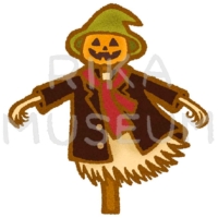 かぼちゃの案山子のイラスト