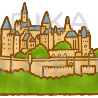 Hohenzollern Castle ドイツのホーエンツォレルン城のイラスト