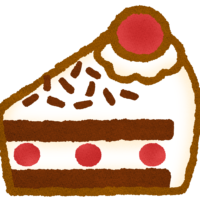 Black forest cake ドイツの銘菓である黒い森のケーキのイラスト
