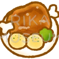 Knuckle of ham ドイツのバイエルン地方の郷土料理であるシュヴァインスハクセのイラスト