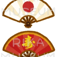 Folding fan 扇子のイラスト