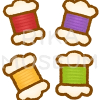 カラフルな手芸用の糸のイラスト