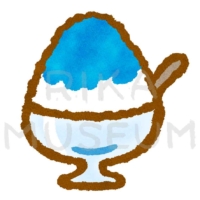 Blue Hawaii ブルーハワイのかき氷のイラスト