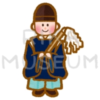 日本の神社の神主のイラスト