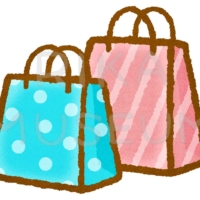 カラフルな買い物袋のイラスト