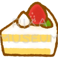 シンプルで美味しそうなショートケーキのイラスト