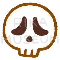 ハロウィンの頭蓋骨のイラスト