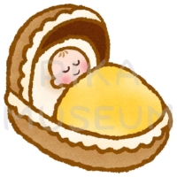 童話に出てくる生まれたばかりの赤ちゃんのイラスト
