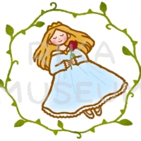 グリム童話の眠り姫のイラスト