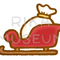サンタクロースの橇のイラスト