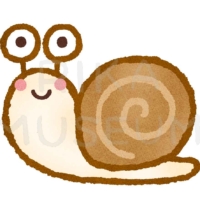 可愛いかたつむりのイラスト