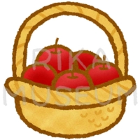 童話の白雪姫の毒林檎のイラスト