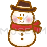 可愛い雪だるまのイラスト