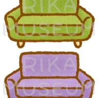 シンプルなソファのイラスト