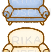 シンプルなソファのイラスト