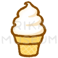 シンプルなソフトクリームのイラスト