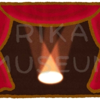 ステージのスポットライトのイラスト