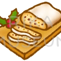 美味しそうなシュトレンのイラスト