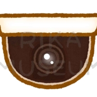 天井に付ける防犯カメラのイラスト
