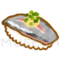 Horse mackerel sushi 鯵の寿司のイラスト