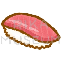 Medium fatty tuna sushi 中トロの寿司のイラスト