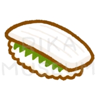Squid sushi イカの寿司のイラスト