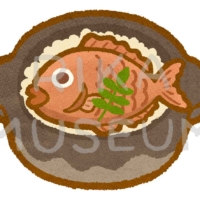 Rice cooked with sea bream 鯛めしのイラスト
