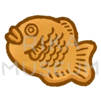 Fish-shaped pancake filled with sweet red bean paste 鯛焼きのイラスト