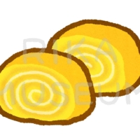 Japanese omelett 玉子焼きのイラスト