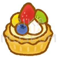 美味しそうなフルーツタルトのイラスト