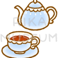 美味しそうなティーセットのイラスト