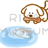 イソップ物語の犬と肉のイラスト