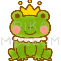 可愛いカエルの王子様のイラスト
