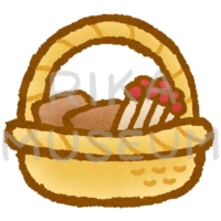 童話のマッチ売りの少女のマッチのかごのイラスト