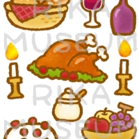 童話のマッチ売りの少女に出てくるごちそうのイラスト