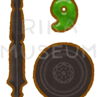 The mirror, the sword, and the jewel 三種の神器のイラスト