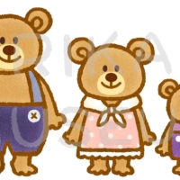 童話の3匹の熊のイラスト