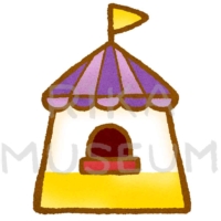 遊園地のチケット売り場のイラスト