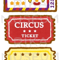 遊園地のチケットのイラスト