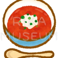 Tomato soup 美味しそうなトマトスープのイラスト