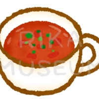 美味しそうなトマトスープのイラスト
